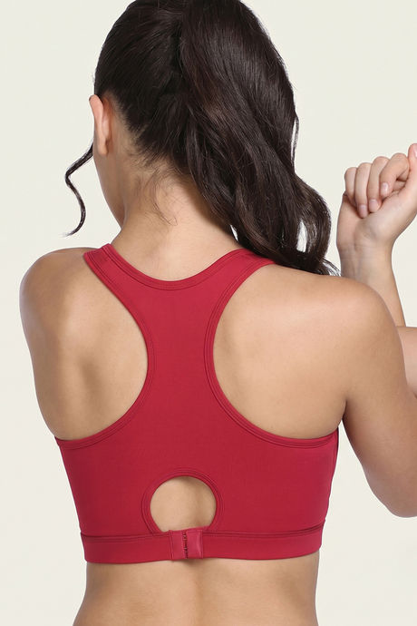 Zelocity Low Impact Quick Dry Sports Bra - Deep Claret — image 5
